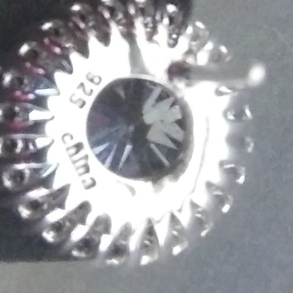 sparkly stud earrings stamped 925 china on the back - Picture 9 of 15